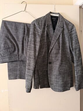Lane Bryant Gray Textured Two-Piece Suit